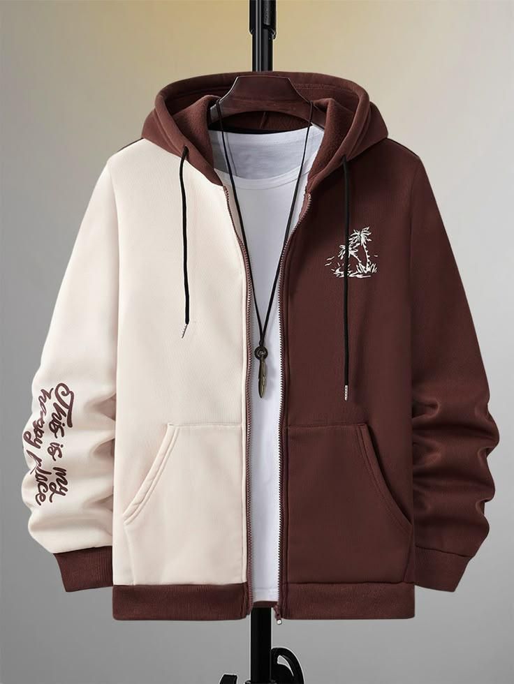 Men's vintage Faith Cross Print Casual Zipper Sweatshirt-Fast Shipping