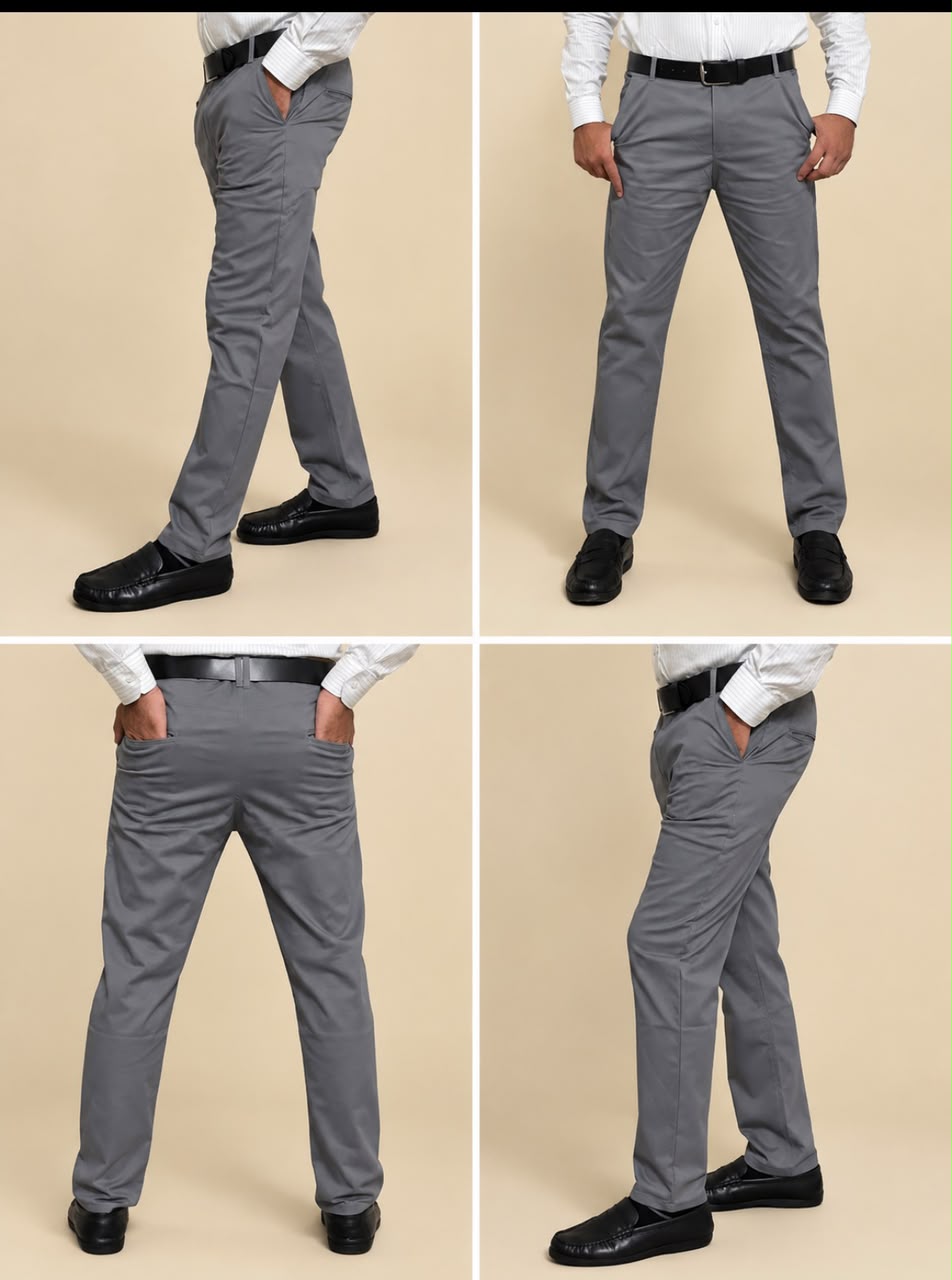 Men's Classic Stretch Casual Pants Business Office Straight Male Pants