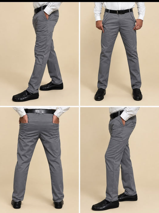 Men's Classic Stretch Casual Pants Business Office Straight Male Pants